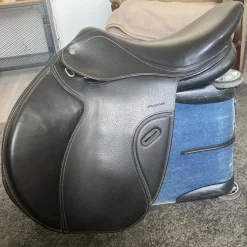 Selle Paddock – Cuir noir – 310*Fouganza Clearance