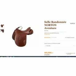 Norton Selles De Randonnée>Selle Aventure Noisette 18"
