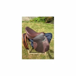 Selle équitation cuir 17,5" - 500 marron*Fouganza Best