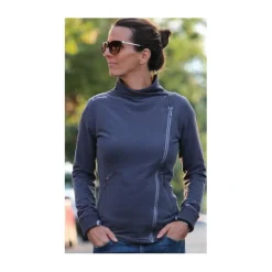 Cavaletic Sweats / Pulls>Sweat style perfecto en coton bio, modèle Vraistar de - Déstockage