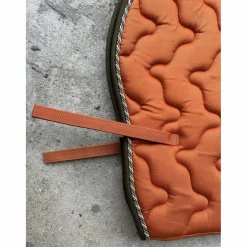tapis de selle neuf orange*Equitheme
