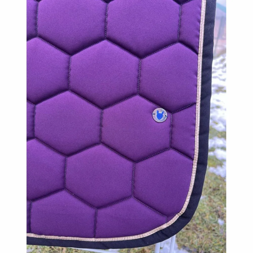 Tapis dressage violet bord noir et or Equidées*Equidees Hot