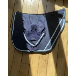 Equitheme Ensemble Tapis + Bonnet>Tapis et bonnet bleu marine