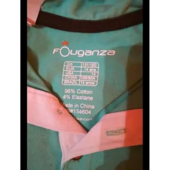 Fouganza Polos / Tshirts Équitation>Tee-shirt turquoise