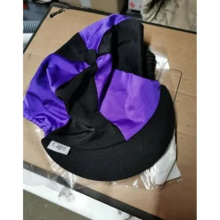 Accessoires>Toque en lycra violet/ noir neuve