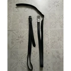 Étrivières en cuir noir*Bates Discount
