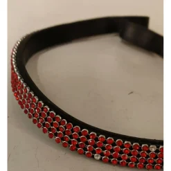 Têtière à strass rouge*PFIFF REITSPORT Best