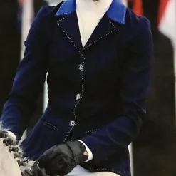 Penelope Leprevost Vestes De Concours>Veste de concours Pénélope Bleu marine col bleu roi T34