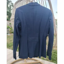 Veste de concours équiline bleu marine strass et flowers*Equiline Online