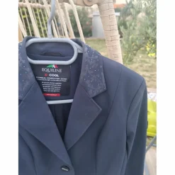 Veste de concours équiline bleu marine strass et flowers*Equiline Online