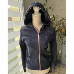 Flags and Cup Manteaux, Vestes Et Doudounes>Veste sweat zippé Flags & Cup - Bleu marine & rose - Taille S
