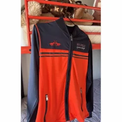VESTE ZIP ROUGE/MARINE MANCHE LONGUE AVEC ELEGANT LOGO EN STRASS * TAILLE M*HV Polo Clearance