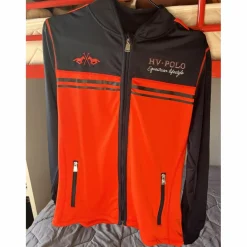 VESTE ZIP ROUGE/MARINE MANCHE LONGUE AVEC ELEGANT LOGO EN STRASS * TAILLE M*HV Polo Clearance